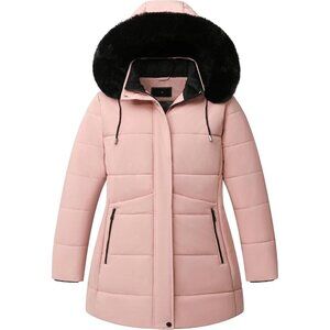 Women's Plus Size Winter Coat Waterproof warm Down Coat Detachable Hooded Parka